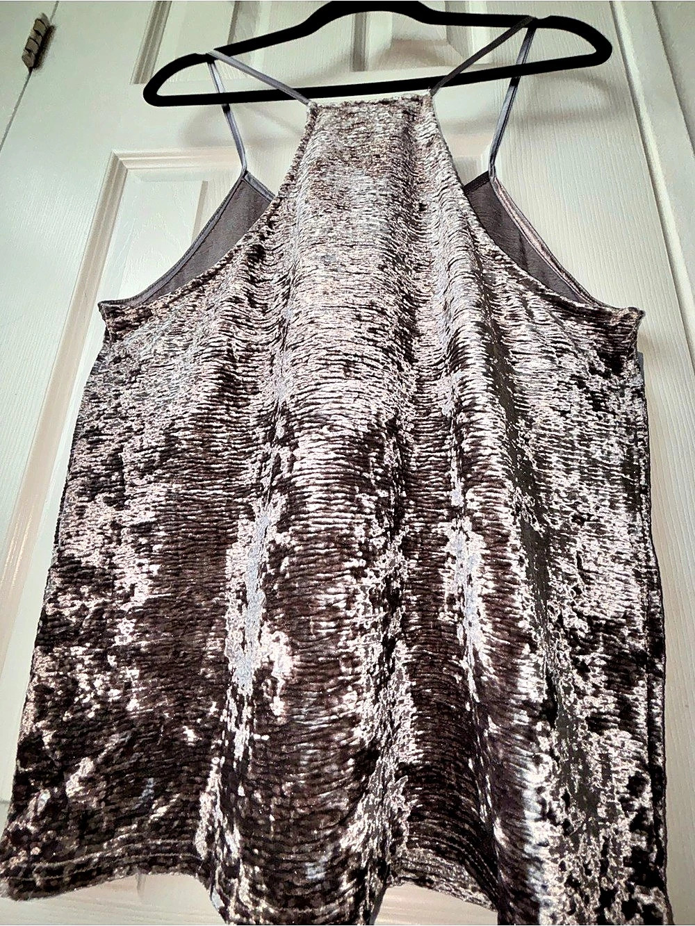 Grey suede tank top NWT